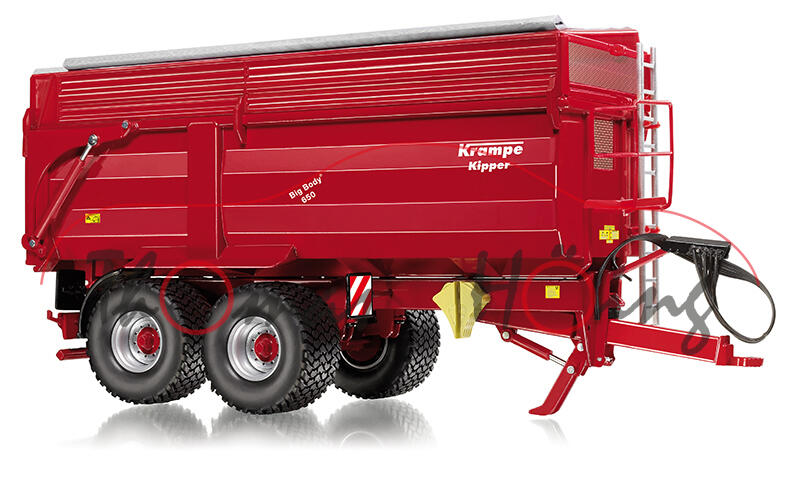 Krampe Big Body 650 Muldenkipper mit Silageaufsatz und Schrägdachplane, rot, 1:32, Wiking, mb