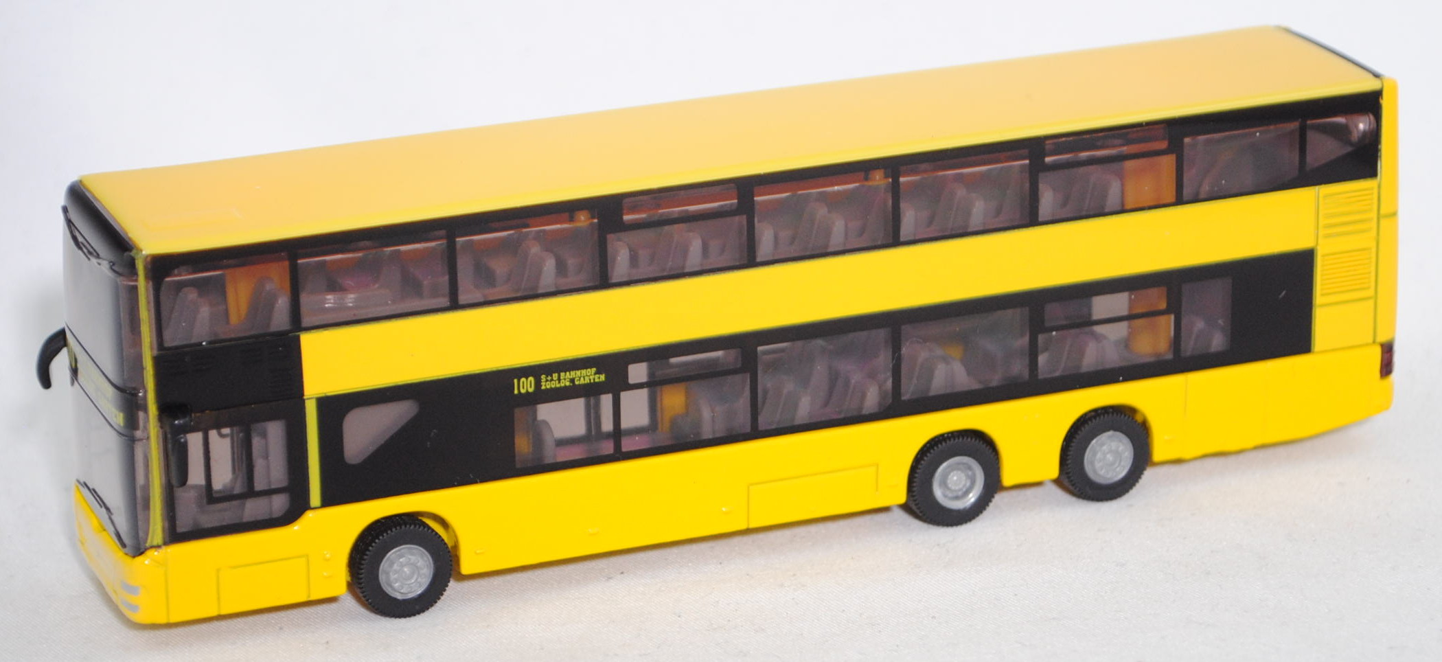 00000 MAN Lion's City DD mit 3 Türen Doppelstock Linienbus (Modell 2004-2017), gelb, 1:87, L17mpK