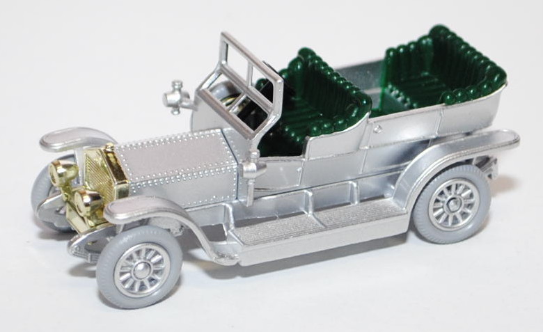 Rolls-Royce Silver Ghost, Modell 1907, silber, OLDTIMER-COLLECTION, JANUS by Lledo, ca. 1:50, mit Ze