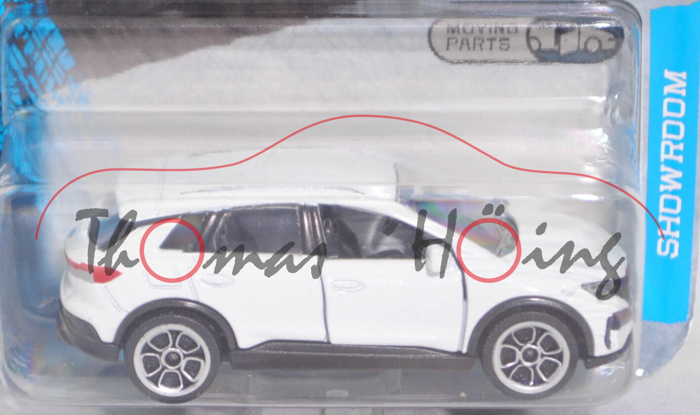 Audi Q4 50 e-tron quattro (1. Generation, FZ, Modell 2021-) (Nr. 237J), reinweiß, majorette, 1:62, Blister (SHOWROOM PREMIUM CARS)