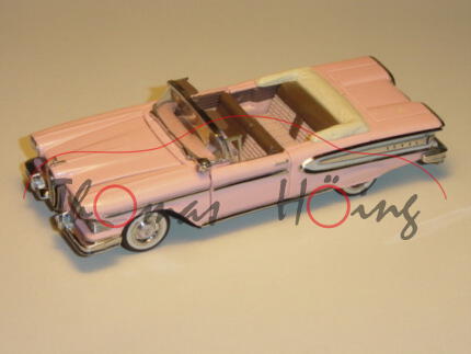 Ford Edsel Convertible 1958, hellrosa, Türen und Motorhaube zu öffnen, Franklin Mint, 1:43