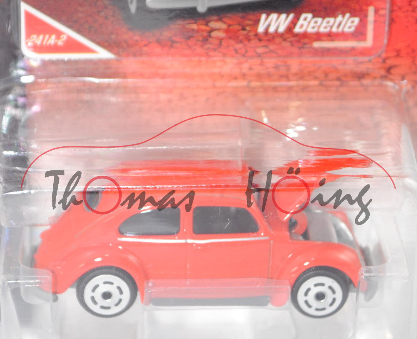 VW Beetle / Käfer Standardlimousine (Typ 11, Modell 1953-1957) (Nr. 241A-2), blutorange, 1:64, mb