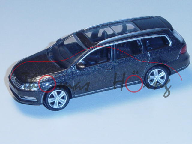 VW Passat Variant (B7, Typ 3C), Modell 2010-, mocca-antrazit, 1:50, Norev, Werbeschachtel