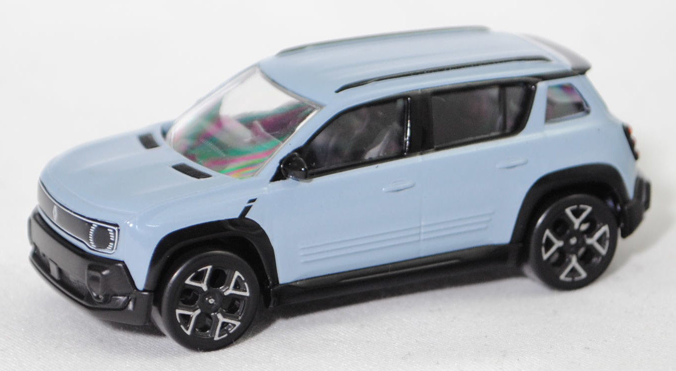 Renault 4 E-Tech elektrisch Techno 150 Comfort Range (P01, Phase I / Vorfacelift, Modell 2025-), kumulus-blau (Farbcode RQU), Norev Multigam Serie, 1:64, mb