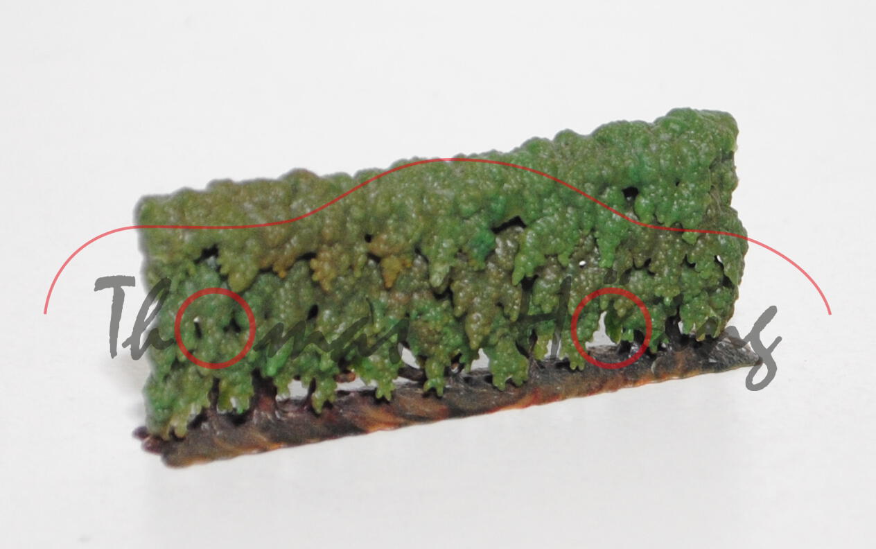 Hecke hoch (L=5,6 cm, H=2,2 cm), vollplastisches Baum-Modell