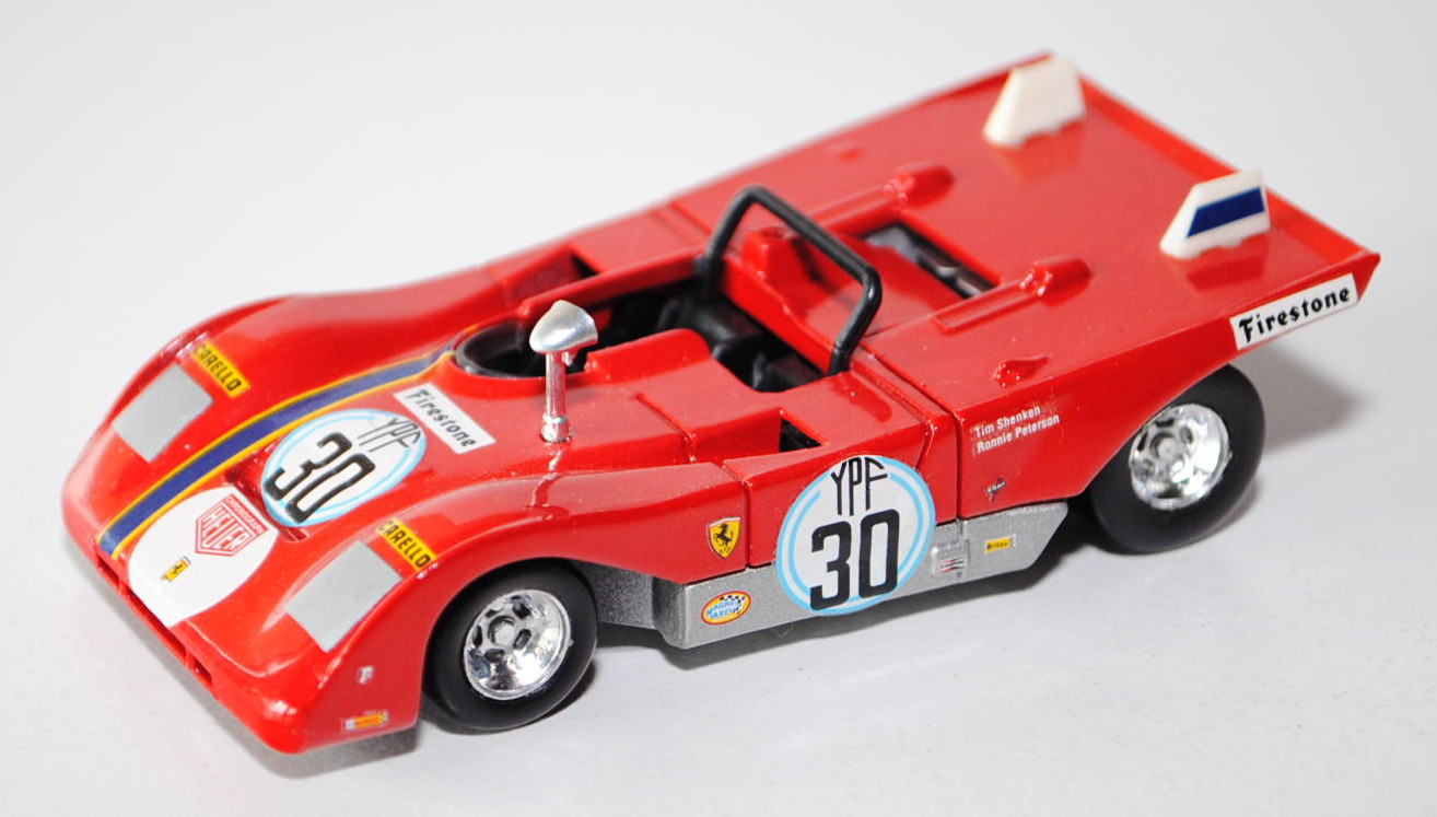 Ferrari 312 PB, rot, 1000 km von Buenos Aires 1972, Fahrer: Ronnie Petersen, Nr. 30, Solido, 1:43, M