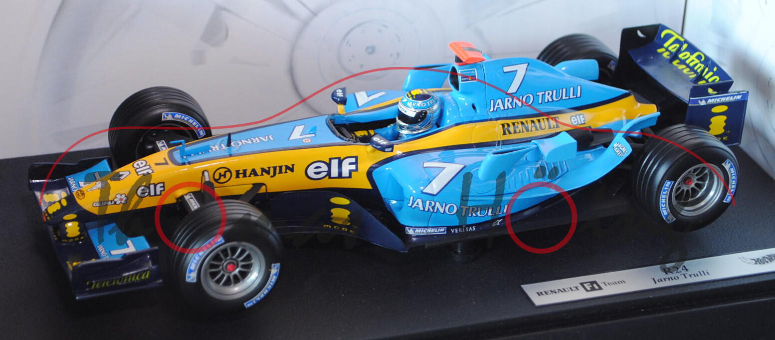 Renault R24, himmelblau/signalgelb, Team Mild Seven Renault F1 Team (3. Platz), Fahrer: Jarno Trulli