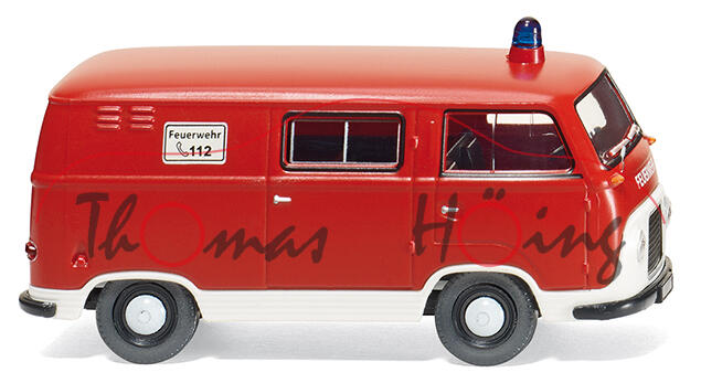 Feuerwehr - Ford FK 1000 Kastenwagen, Model 1953-1965, rot/weiß, Feuerwehr / C 112, Wiking, 1:87, mb