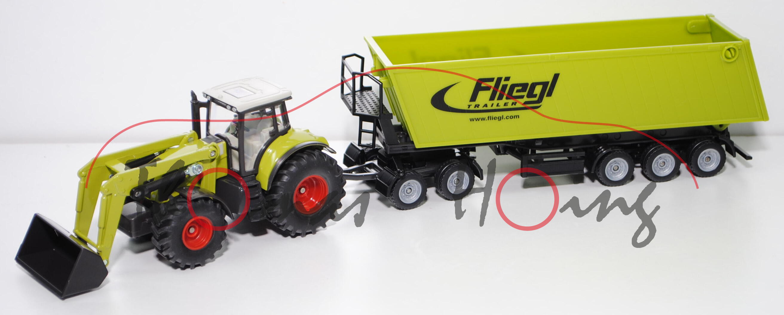 00002 CLAAS AXION 850 (Mod. 07-13) mit Frontlader, Dolly + Muldenkipper, Auflieger mit LKW41, L17mpK