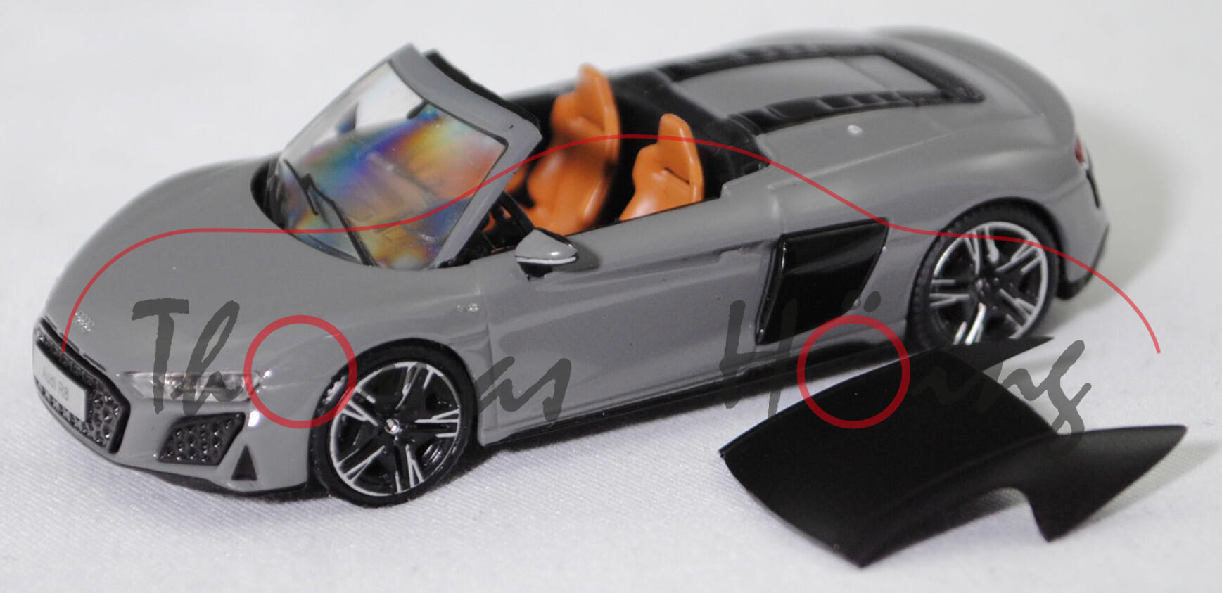 Audi R8 Spyder V10 performance (2019-2020) / performance quattro (2020-2023) (4S, Facelift 2019, Modell 2019-2023), daytonagrau perleffekt (LZ7S), KENGFAI, 1:64, PC-Box