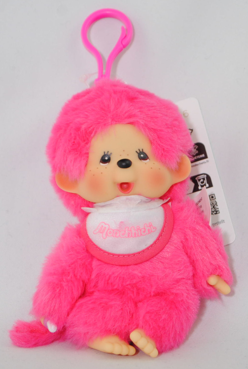 Monchhichi Colors Key Chain (Schlüsselanhänger Monchhichi pink), Schlüsselanhänger, 15 cm groß, Sekiguchi (EAN 4905610204106)