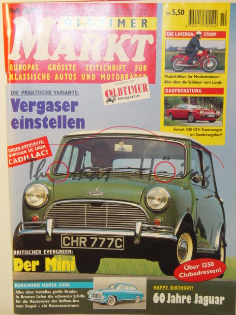 MARKT EUROPAS GRÖSSTE OLDTIMER-ZEITSCHRIFT, Heft 10, Oktober 1995