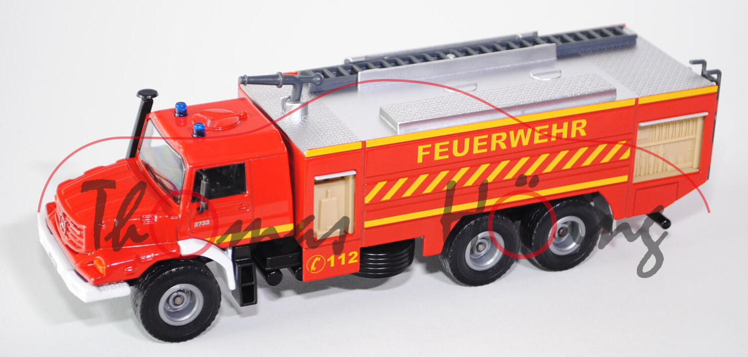 Mercedes Zetros 2733 (6x6) Feuerwehr, Modell 2008-, karminrot/cremeweiß, FEUERWEHR / C 112, 1:48