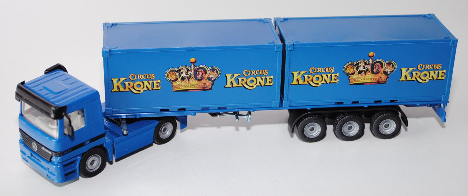 Mercedes Actros M 2631 Container-LKW, enzianblau, CIRCUS / KRONE CIRCUS / KRONE, LKW16, 1:55, L14n