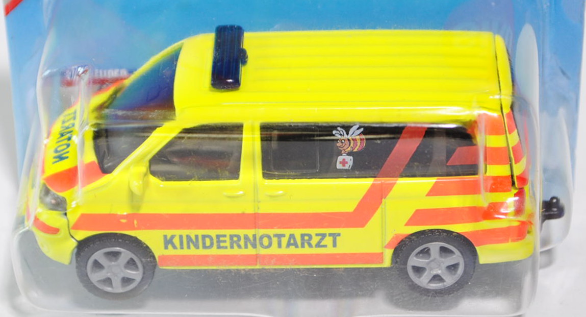 00000 VW T5 Multivan (Mod. 03-09) Kinder-Notarztwagen, gelb, KINDERNOTARZT auch hinten, P29a