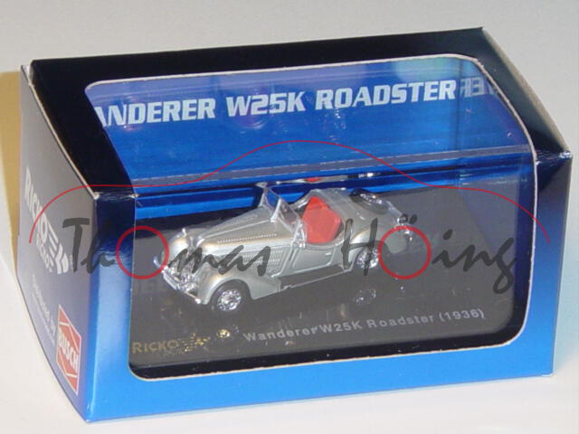 Wanderer W25K Roadster 1936, silber, Ricko / Busch, 1:87, PC-Box