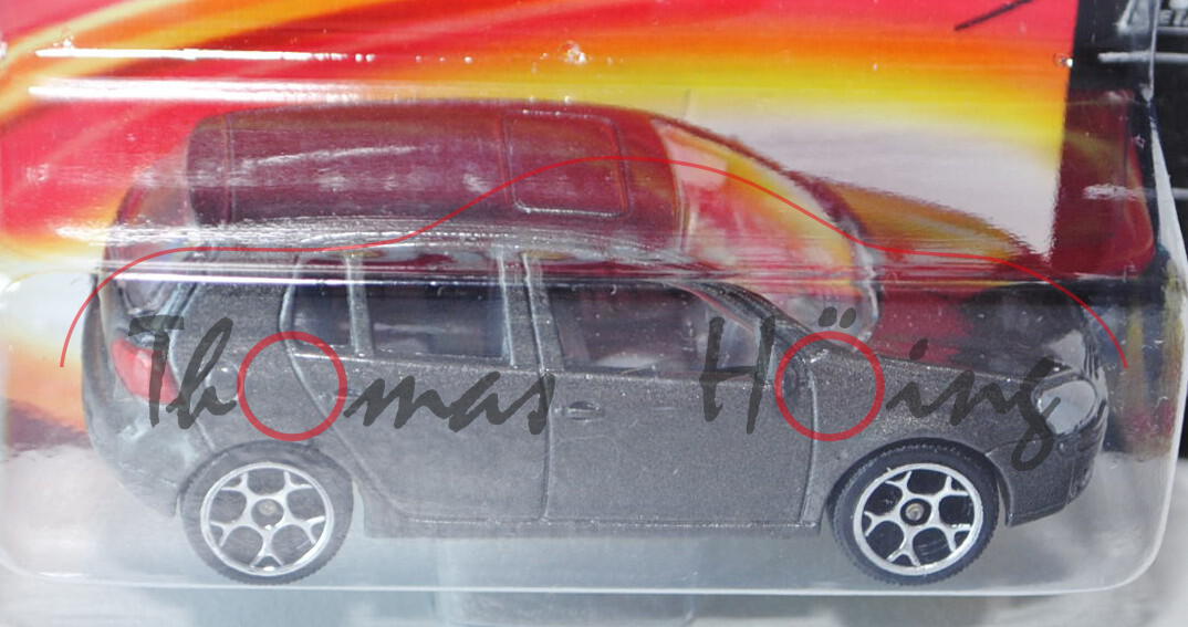 VW Golf V (Nr. 264B), Modell 2003-2008, zeltgraumetallic, majorette, 1:61, Blister