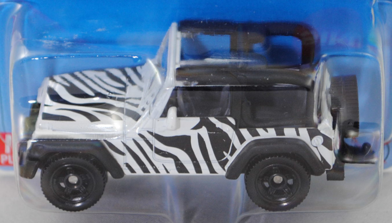 00000 Jeep Wrangler Sport 4.0 (TJ, Facelift 2002, Modell 2002-2006) Safari, weiß/schwarz, SIKU, 1:55, P29e