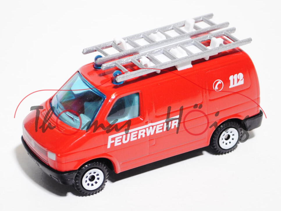 00005 VW T4 Transporter Kastenwagen (Modell 1990-1995) Feuerwehr-Gerätewagen, verkehrsrot, innen lic