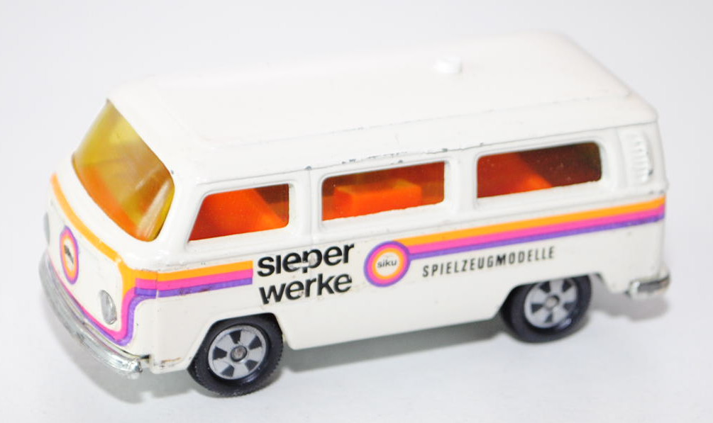 VW Bus (Typ T2b), Modell 1972-1979, cremeweiß, sieper / werke / siku / SPIELZEUGMODELLE, Verglasung