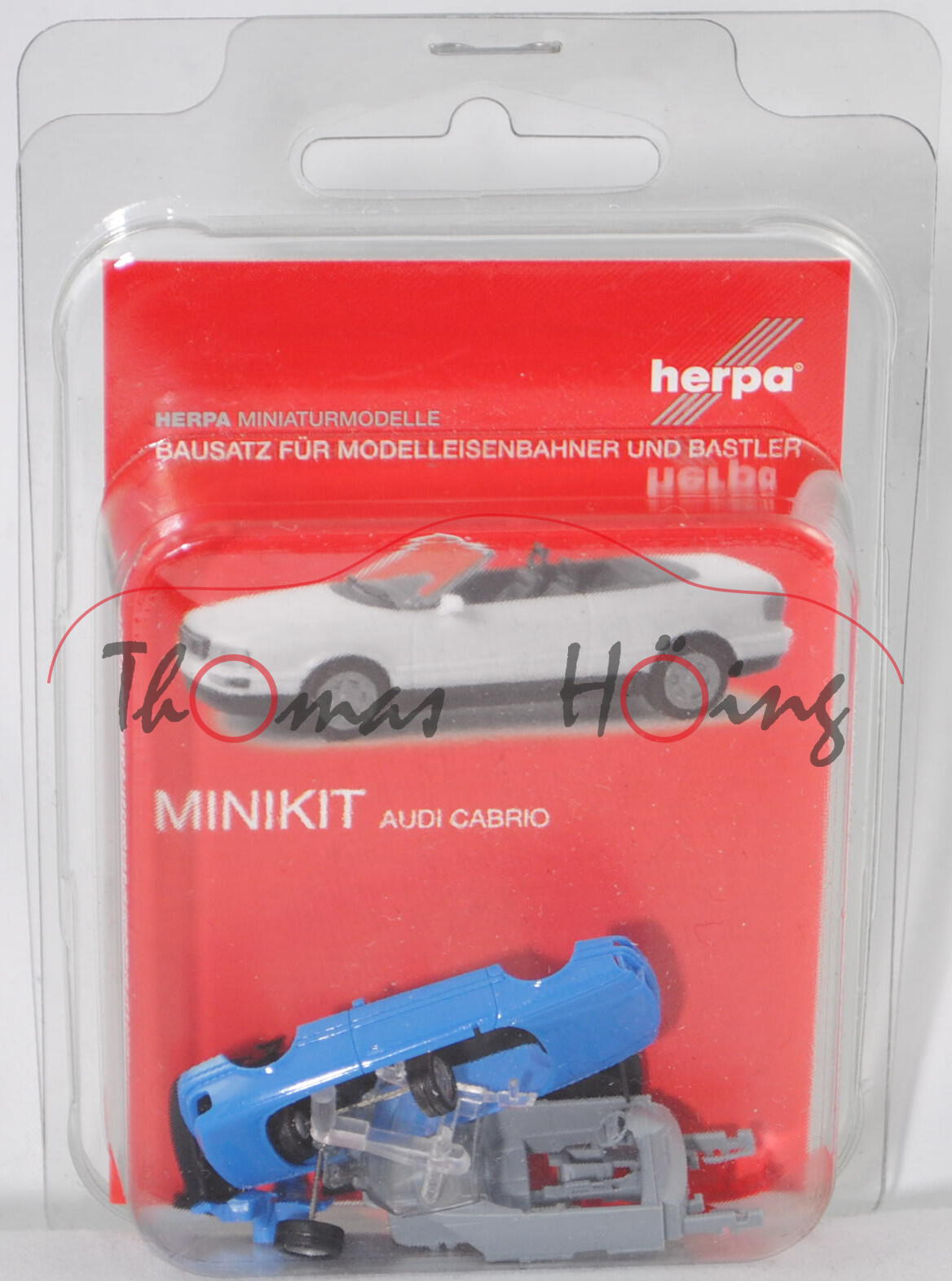 Audi Cabriolet (B4, Typ 8G, Modell 1991-2000), himmelblau, Herpa, MINIKIT, 1:87, mb