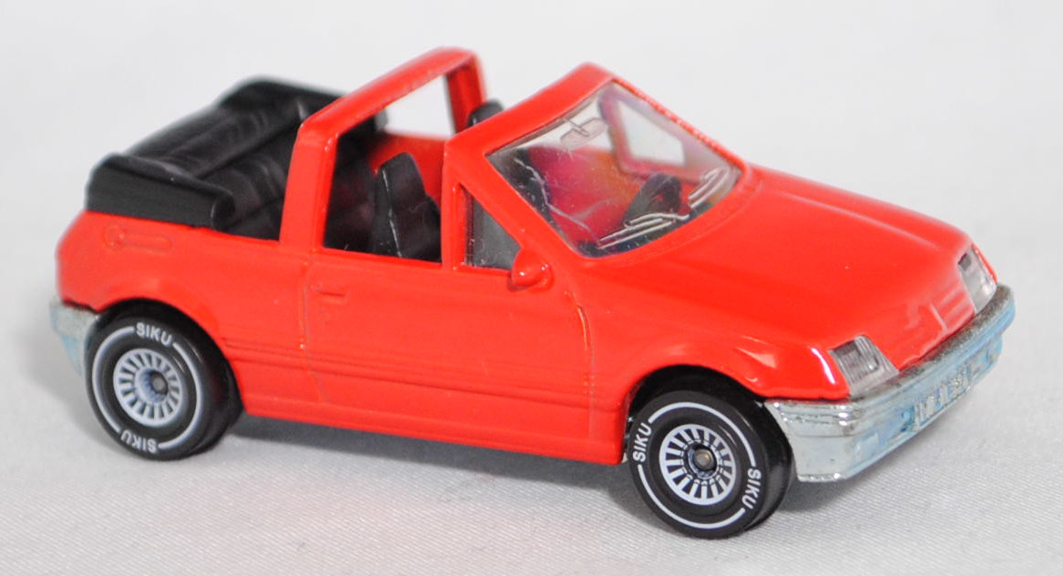 00000 Peugeot 205 CTI 1.6 Cabriolet (1. Generation, 741B, Modell 1986-1988), verkehrsrot, innen schwarz, W-Germ, ohne CE-Zeichen, B4, SIKU SUPER, 1:53, m