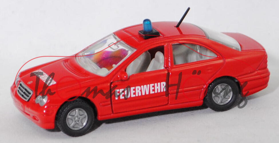 00001 Mercedes-Benz C 320 »AVANTGARDE« (W 203, Modell 2000-2004) Feuerwehr-Einsatzleitwagen, rot, FEUERWEHR, SIKU, 1:55