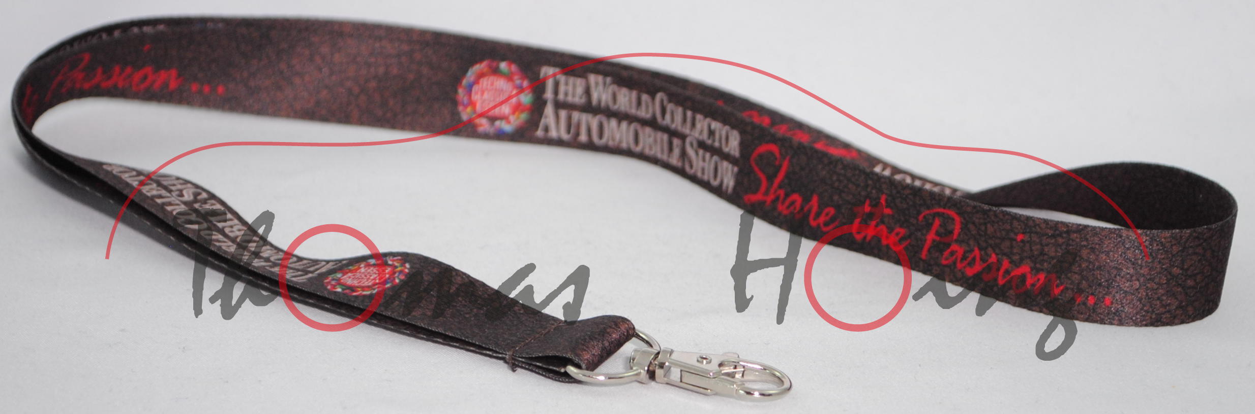 Lanyard mit Karabiner, braun, TECHNO CLASSICA ESSEN® / THE WORLD COLLECTOR / AUTOMOBILE SHOW