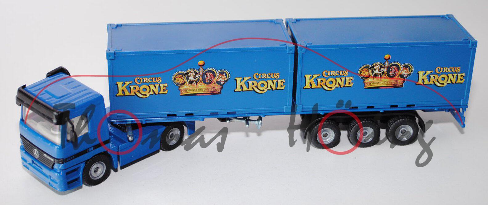 Mercedes Actros M 2631 Container-LKW, enzianblau, CIRCUS / KRONE CIRCUS / KRONE, LKW16, 1:55, L14n