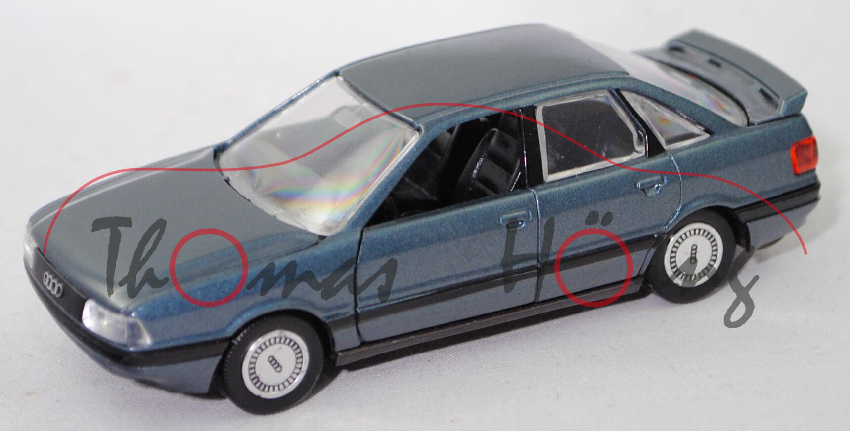 Audi 90 quattro (3. Generation, Baureihe B3, Typ 89Q, Modell 1987-1990), lago metallic (Y6Z / LY6Z), Schabak, 1:43