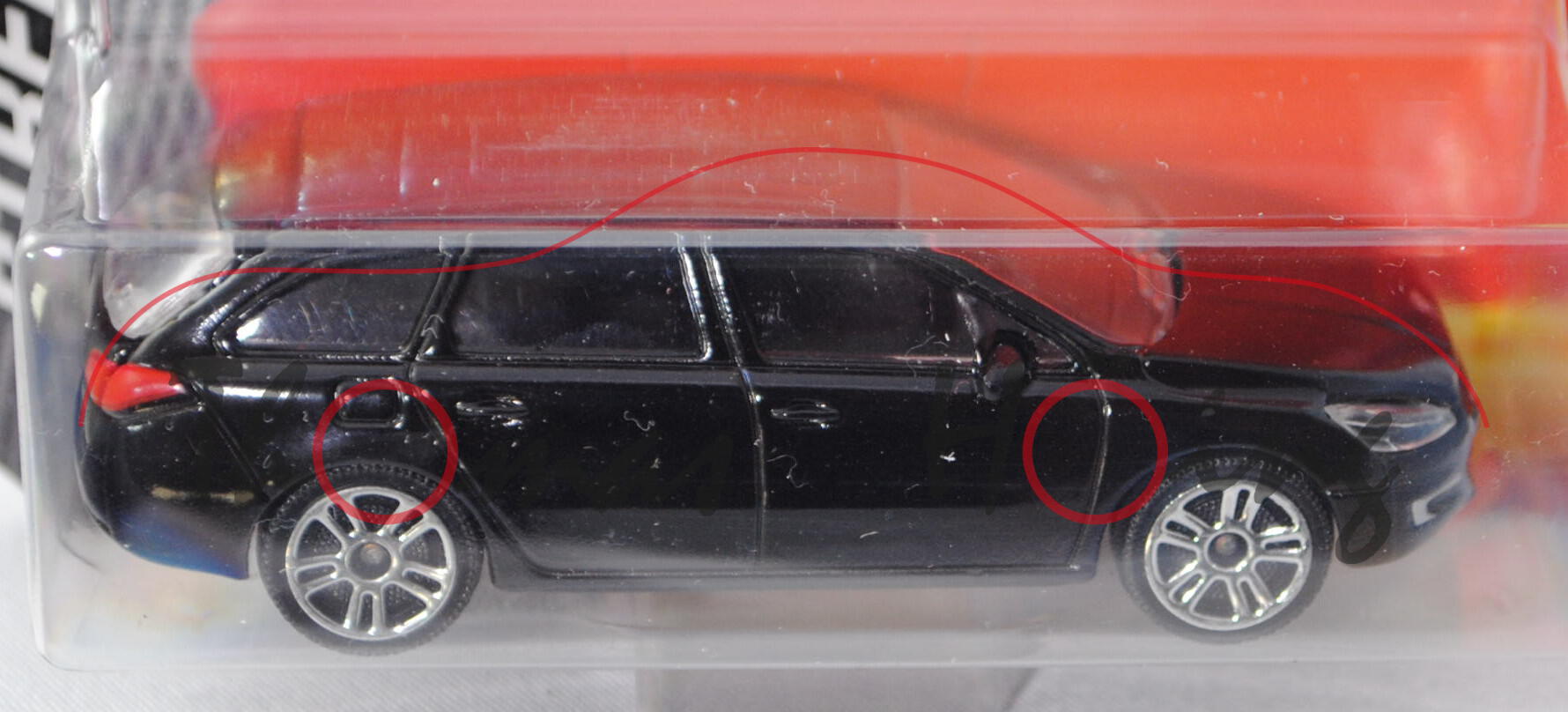 Peugeot 508 sw (Modell 2010-2014) (Nr. 205L), schwarz, Heckklappe zu öffnen, majorette, 1:62, Bliste