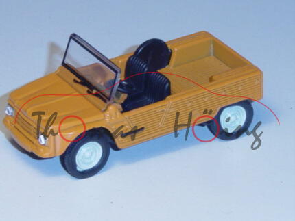 Citroen Méhari, Modell 1968-1987, gelborange, 1:54, Norev RETRO, mb