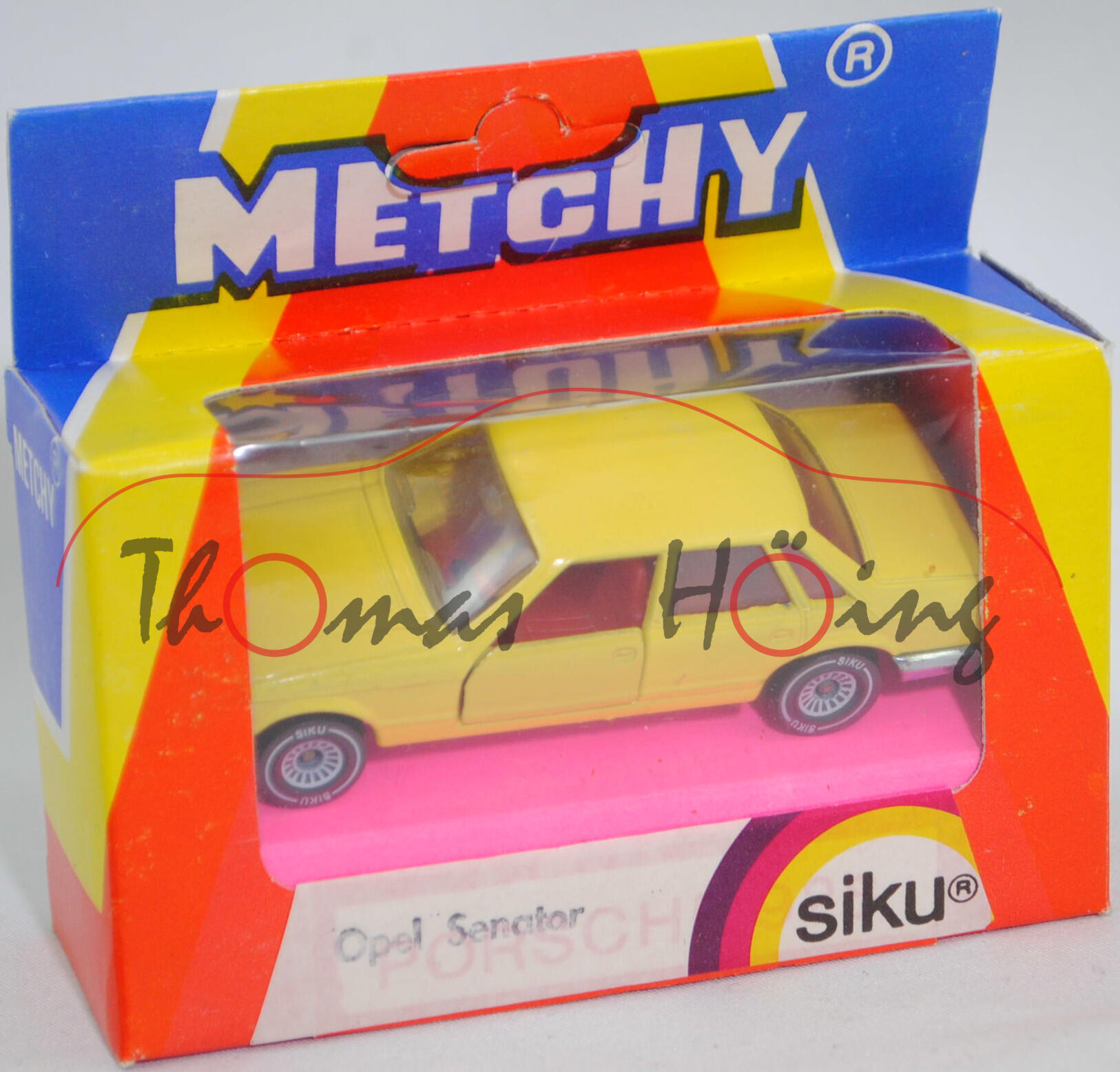 06406 HU Opel Senator 3.0 E (1. Generation, Typ A1, Modellcode 29, Vorfacelift, Modell 1978-1981), zinkgelb, Hungary, B4, SIKU Ungarn / Metchy, 1:59, Schachtel Ungarn 1 (Limited Edition)