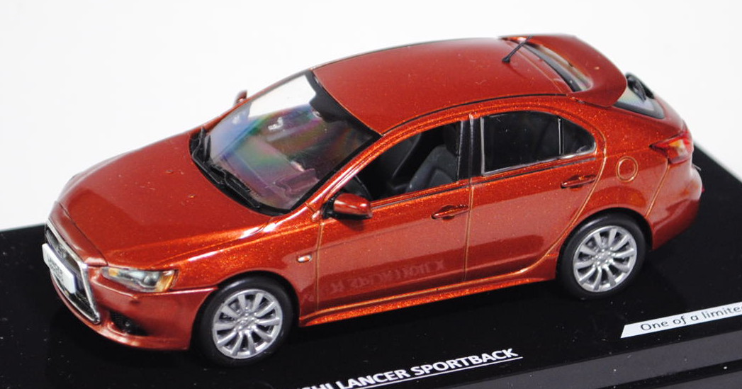 Mitsubishi Lancer Sportback (8. Generation, Typ CYO), Modell 2008-, orange pearl, VITESSE, 1:43, PC-