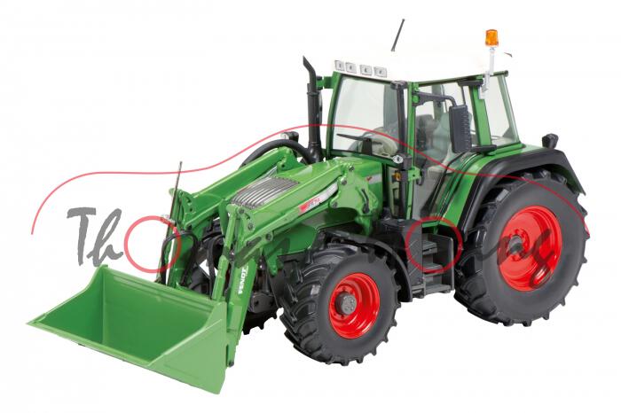 Fendt 313 Vario mit Frontlader, resedagrün/grau, Schuco, 1:32, mb