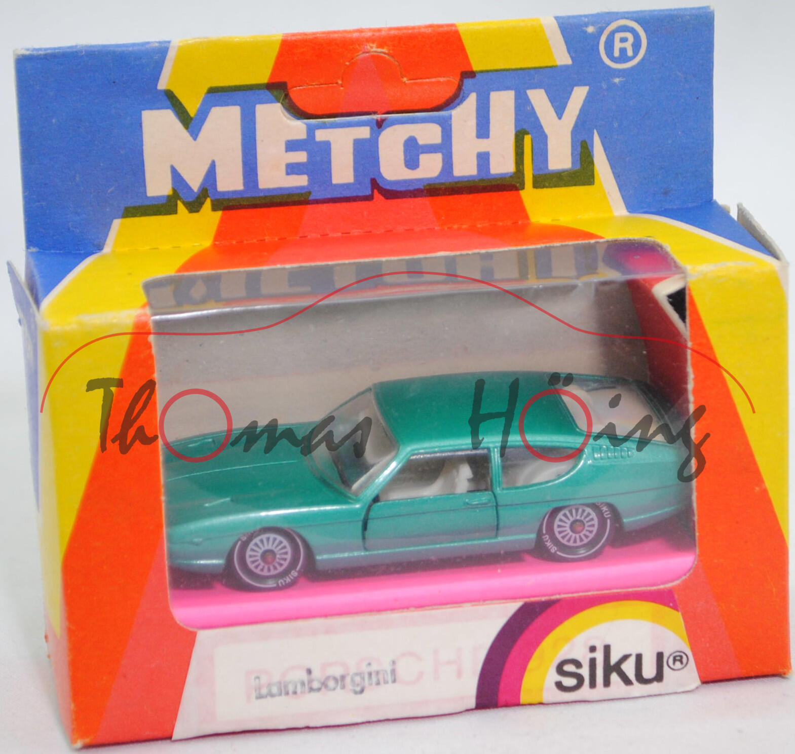 06402 HU Lamborghini Espada 400 GT (Tipo 108, Serie 1 oder S1 genannt, Modell 1968-1970), grünmetallic, Chassis schwarz, SIKU Ungarn / Metchy, 1:59, mb Ungarn 1 (Limited Edition)