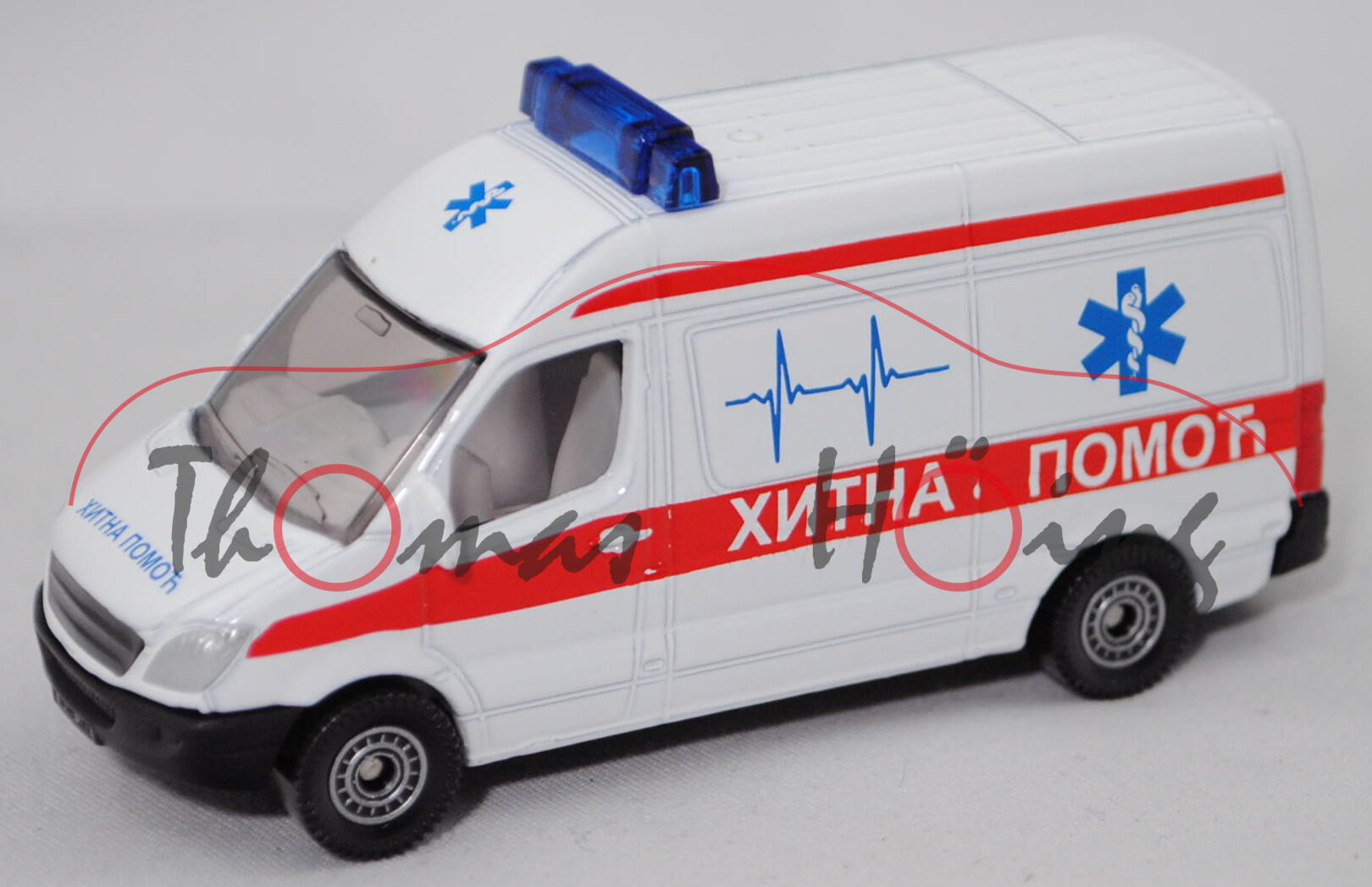 68801 SRB Mercedes-Benz Sprinter II (Mod. 06-13) Krankenwagen, weiß, XNTHA NOMOh, SIKU, 1:74, P29e