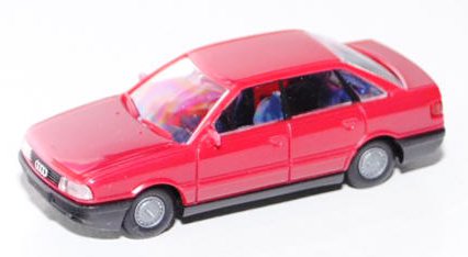 Audi 80 (B3, Typ 89), Modell 1986-1991, rubinrot, Rietze, 1:87, mb