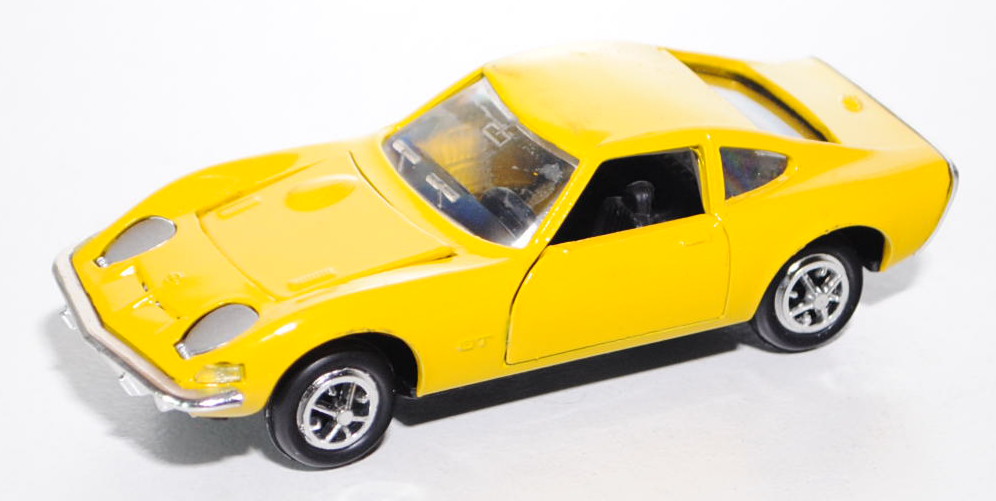 Opel GT 1900, Modell 1968-1973, kadmiumgelb, Türen + Motorhaube zu öffnen, GAMA mini, 1:41, Opel Wer