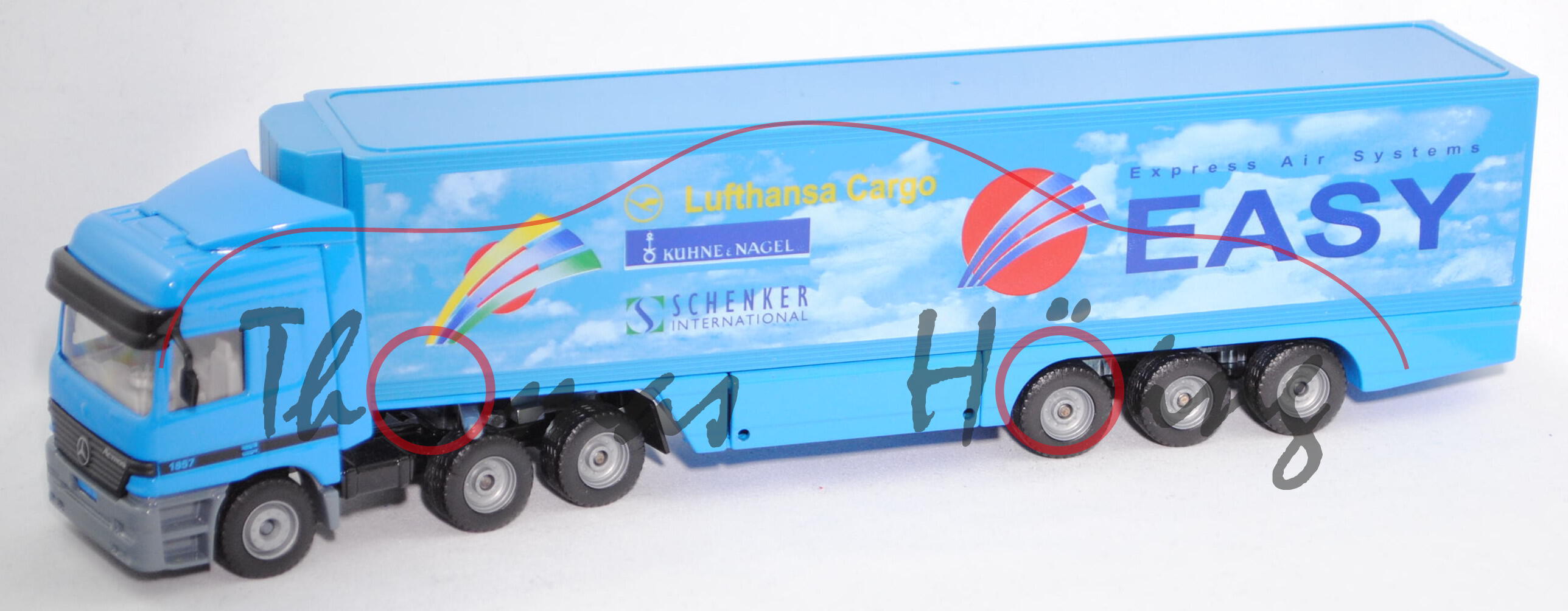 00001 Mercedes-Benz Actros LH 1857 (1. Gen., MP1, Mod. 96-02) Koffer-Sattelzug, EASY, LKW16, L15