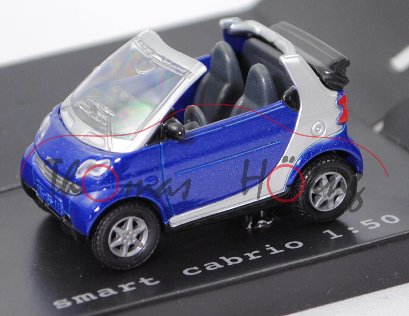 00401 smart fortwo cabrio passion (1. Gen., A 450, Modell 2000-2003), true blue met., SIKU, 1:50, mb