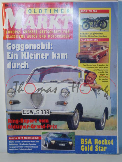 MARKT EUROPAS GRÖSSTE OLDTIMER-ZEITSCHRIFT, Heft 9, September 1993