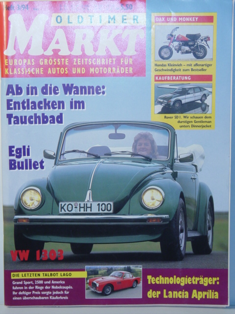 MARKT EUROPAS GRÖSSTE OLDTIMER-ZEITSCHRIFT, Heft 3, März 1994