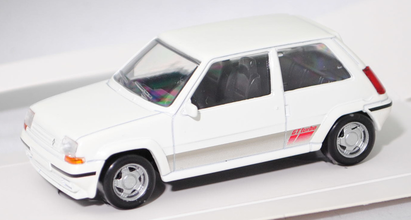Renault 5 GT Turbo 3-Türer (2. Generation, Supercinq, auch Super 5 genannt, Phase 2 (Facelift), Modell 1987-1990), weiß, Norev Jet-car, 1:43, mb (weiße Schachtel)