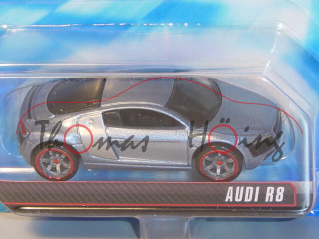 Audi R8, Mj. 2007, hellblaumetallic, Hot Wheels, 1:64, mb