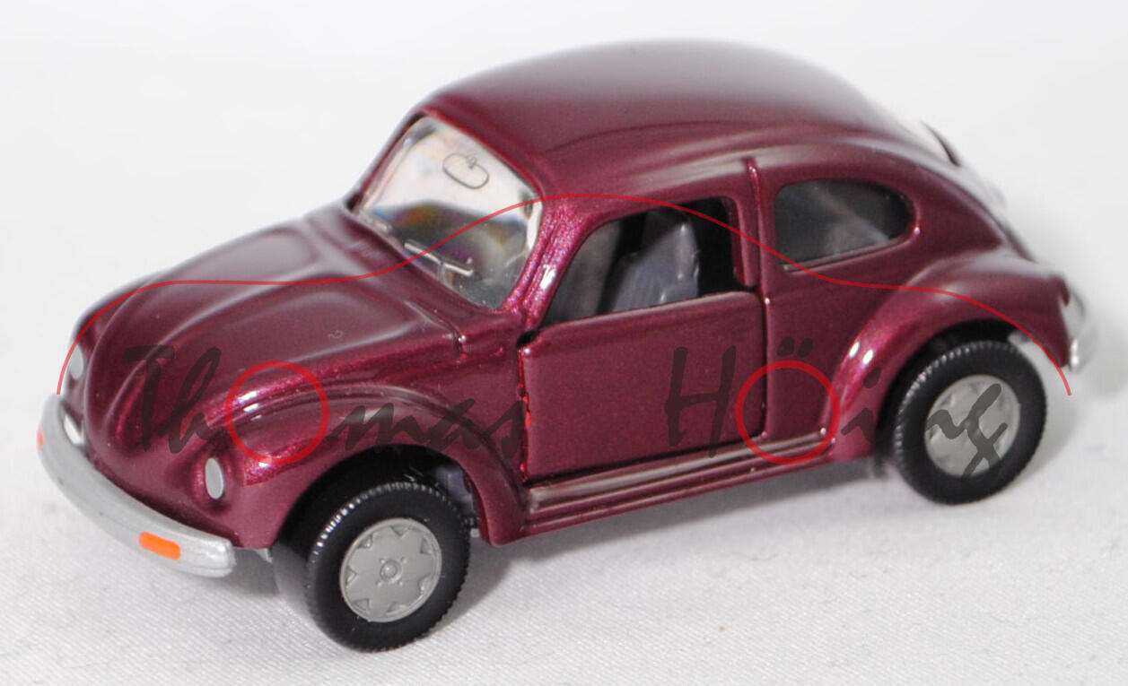LG6R VW Käfer 1303 (Typ 11, Modell 1974-1975), brombeermetallic (LG6R), SIKU, 1:56 (Limited Edition)