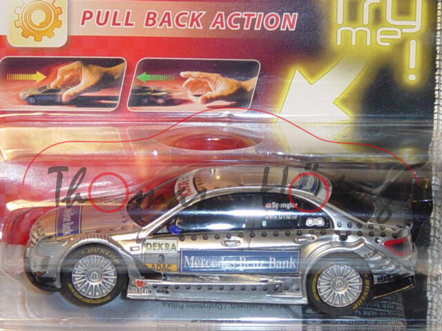 AMG-Mercedes C-Klasse DTM 2008, silber, Mercedes-Benz Bank, Nr. 3, Spengler, Carrera, 1:43, mit Soun