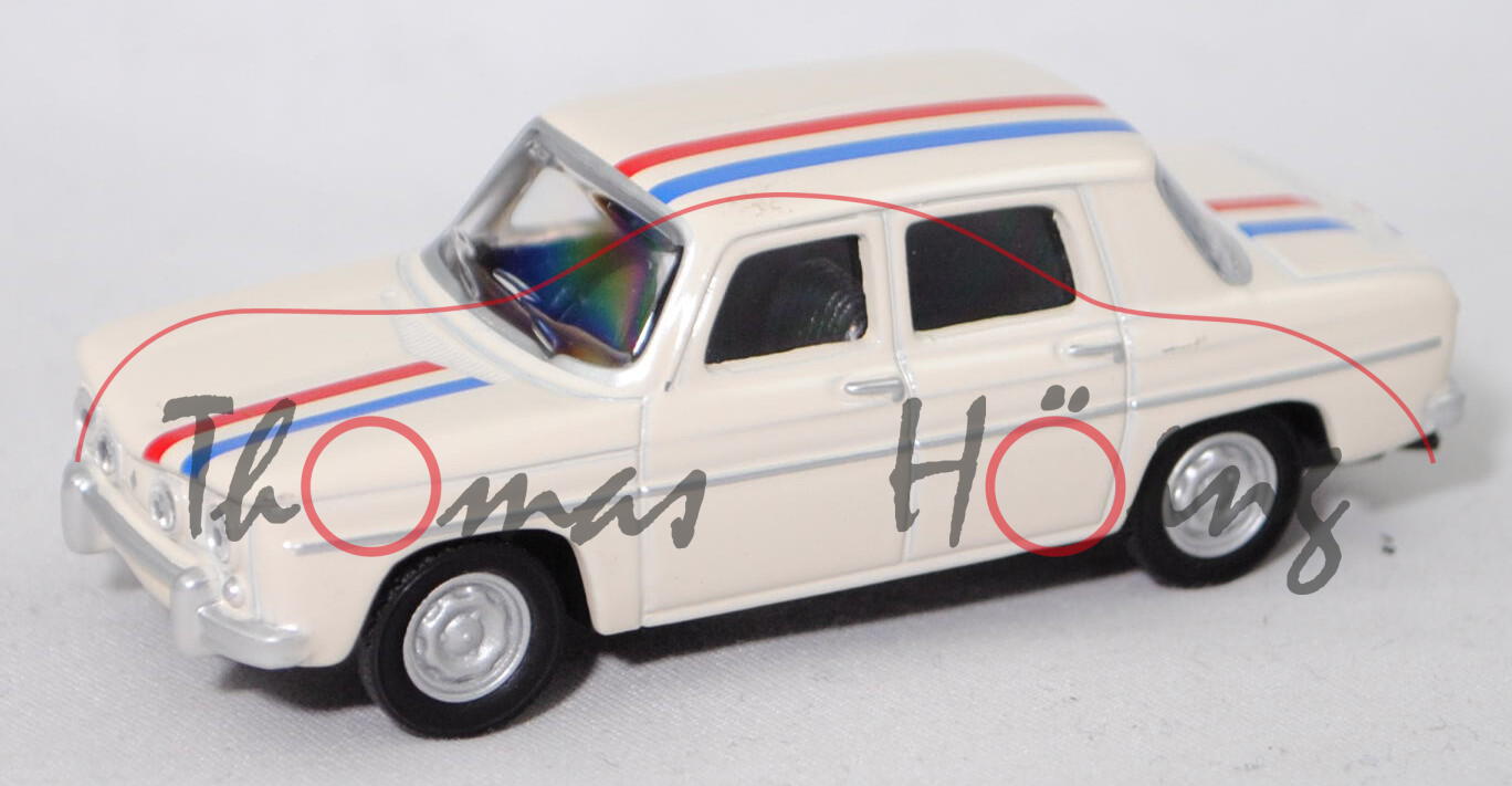 Renault 8 Gordini (Typ R 1135, Mod. 67-70), weiß (Equipe de France de Ski JO 1968), Norev, 1:54, mb