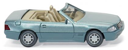 Mercedes 500 SL Cabrio, Modell 1991, beryll metallic, Wiking, 1:87, mb