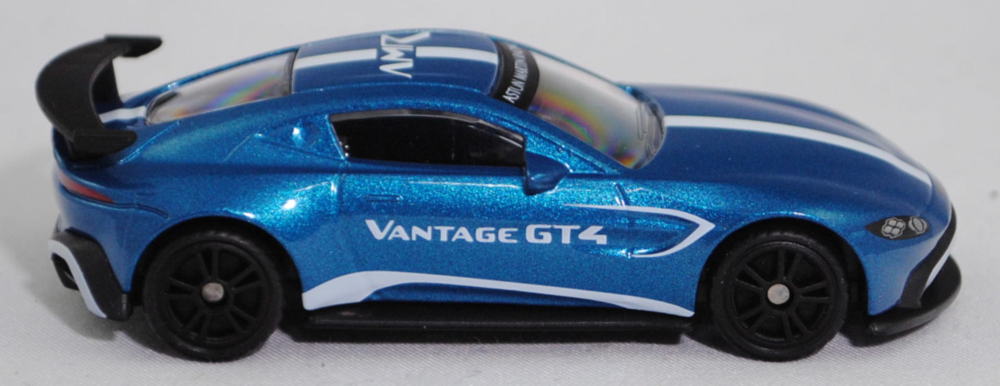 00000 Aston Martin Vantage GT4 (4. Generation, interne Baureihenbezeichnung AM6, Modell 2019-2024), dunkel-signalblaumetallic, VANTAGE GT4, SIKU SUPER, 1:53, P29f